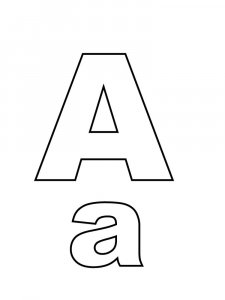 Letter A coloring pages of alphabet