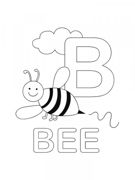 Letter B coloring pages