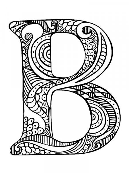 Letter B coloring pages