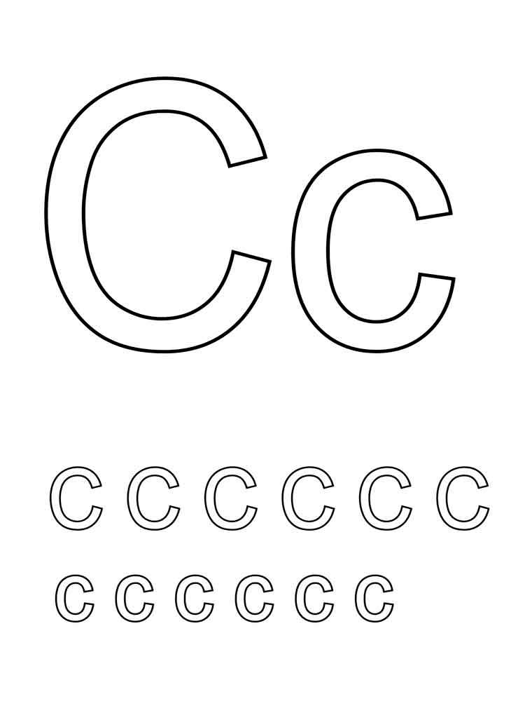 Letter C coloring pages. Download and print Letter C coloring pages.