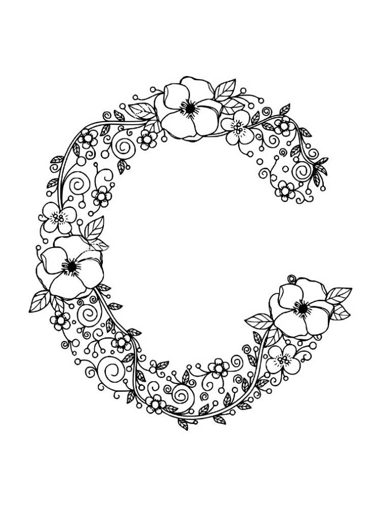 Letter C coloring pages