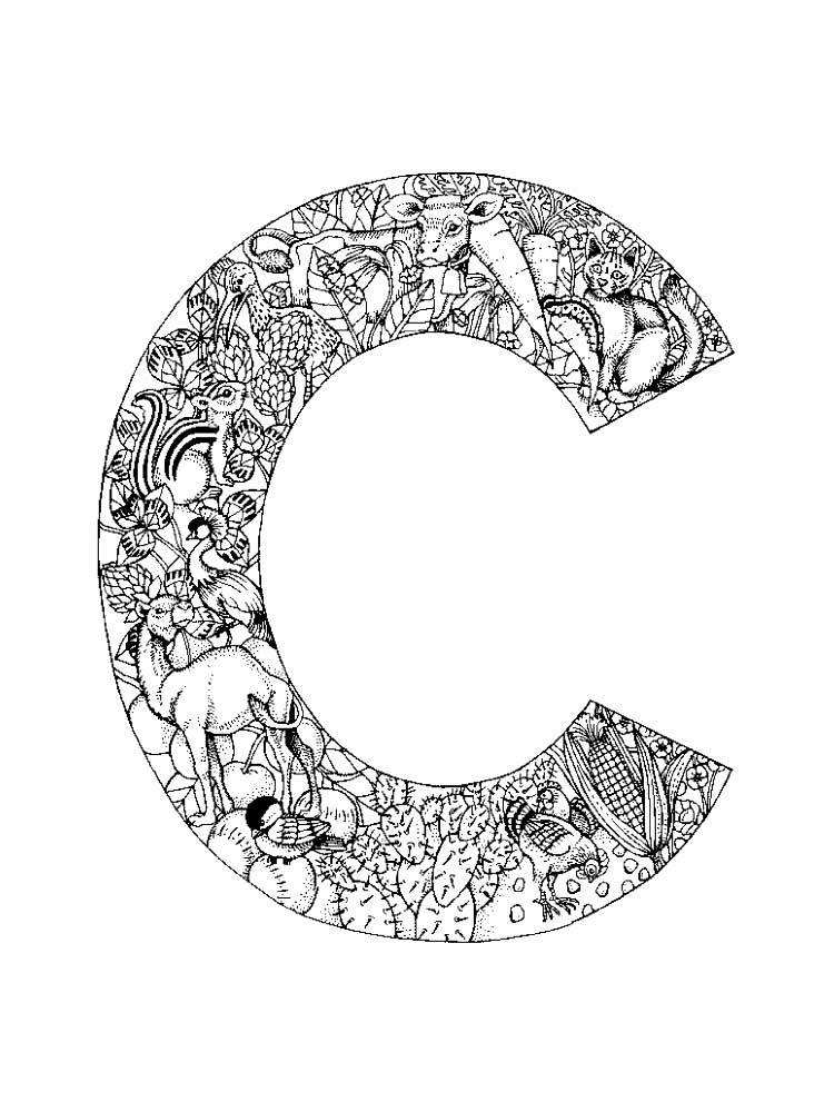 Letter C coloring pages. Download and print Letter C coloring pages.