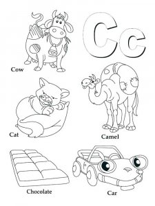Letter C Coloring Pages Of Alphabet 12