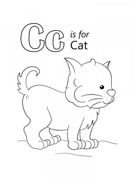 Letter C coloring pages