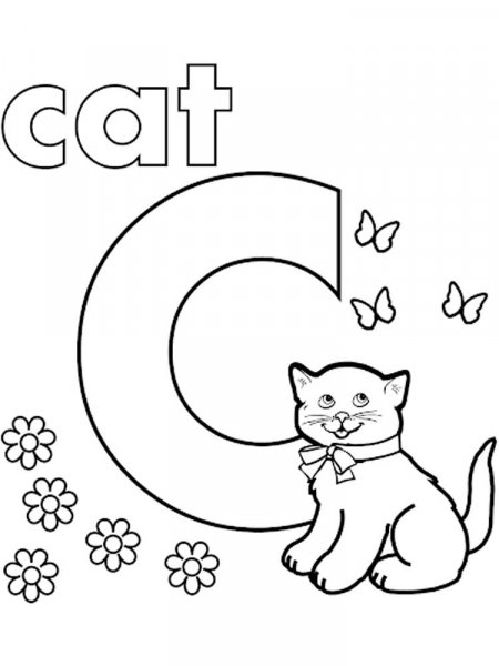 Letter C coloring pages