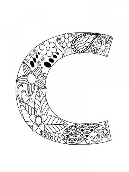 Letter C coloring pages