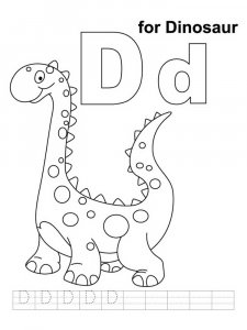 Letter D coloring pages