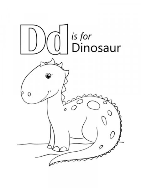 Letter D coloring pages