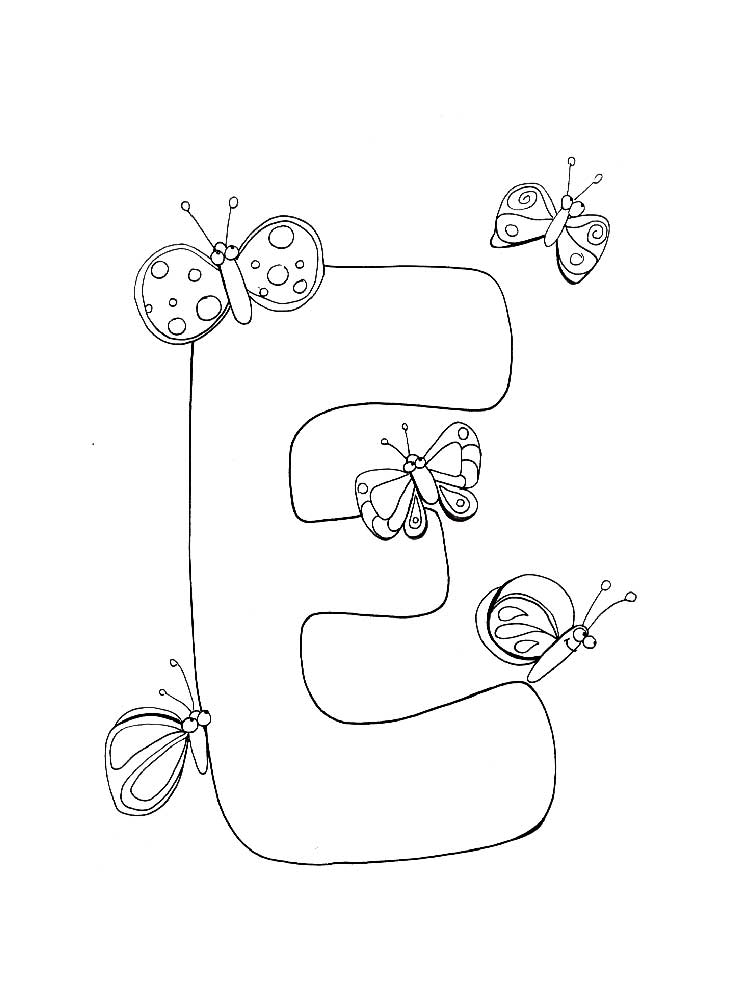 Letter E coloring pages. Download and print Letter E coloring pages.