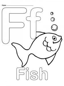 Letter F Coloring Pages Of Alphabet 4