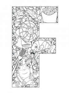 Letter F Coloring Pages Of Alphabet 8