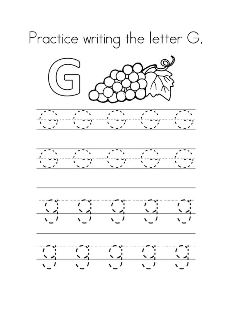 Letter G Coloring Pages Download And Print Letter G Coloring Pages