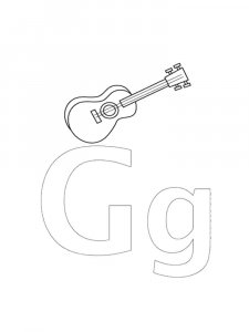 Letter G Coloring Pages Of Alphabet 12