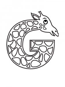 Letter G Coloring Pages Of Alphabet 3