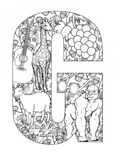 Letter G Coloring Pages Of Alphabet 5