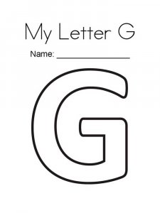 Letter G Coloring Pages Of Alphabet 9