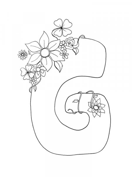 Letter G coloring pages