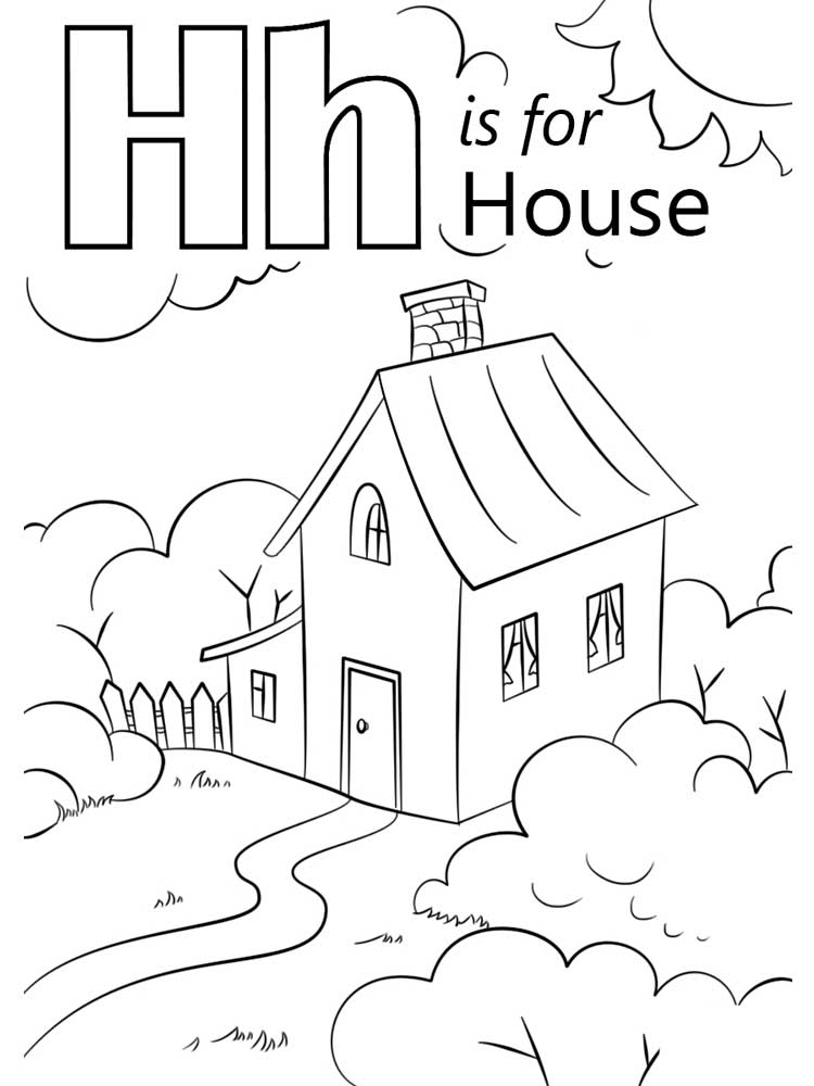 Letter H coloring pages. Download and print Letter H coloring pages.