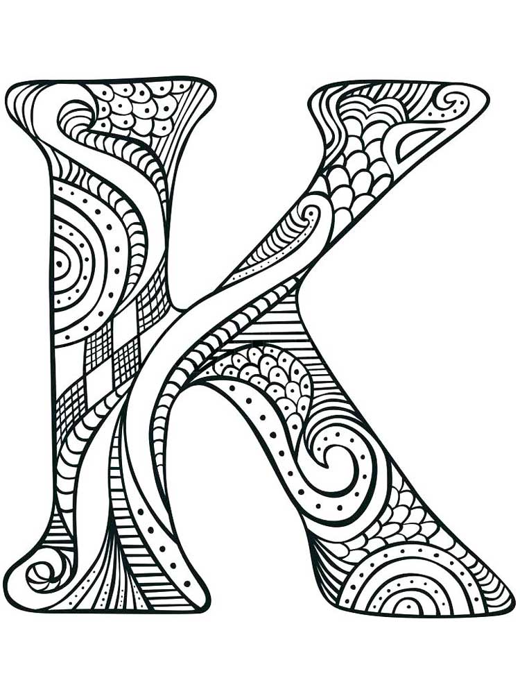 Alphabet Letter K Coloring Page A Free English Coloring Printable ...