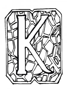 Letter K coloring pages