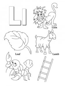 Letter L Coloring Pages Of Alphabet 2