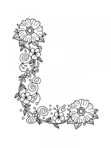 Letter L coloring pages