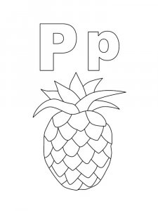 Letter P Coloring Pages Of Alphabet 12