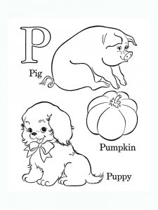 Letter P Coloring Pages Of Alphabet 2