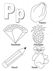 Letter P Coloring Pages Of Alphabet 3