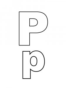 Letter P Coloring Pages Of Alphabet 4