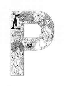 Letter P Coloring Pages Of Alphabet 5