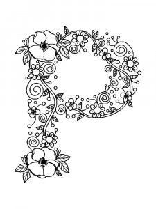 Letter P Coloring Pages Of Alphabet 6
