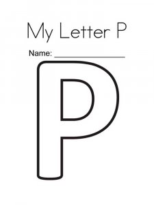 Letter P Coloring Pages Of Alphabet 9