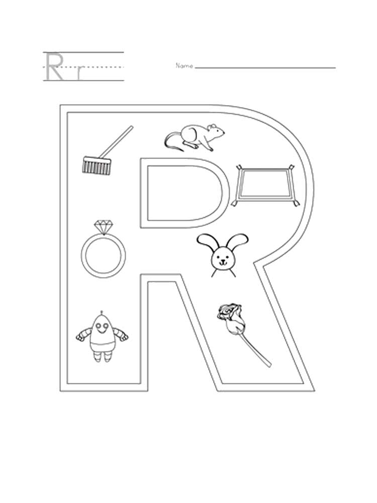Letter R Coloring Pages