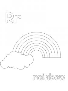 Letter R coloring pages