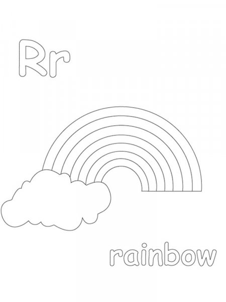 Letter R coloring pages