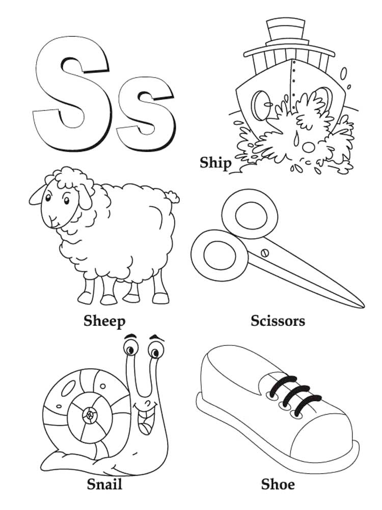 Letter S Coloring Pages