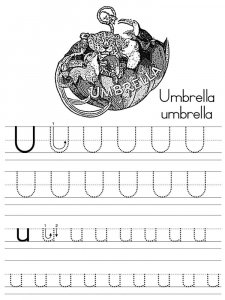 Letter U Coloring Pages Of Alphabet 2