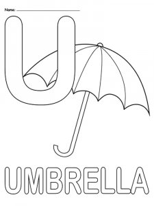 Letter U Coloring Pages Of Alphabet 4