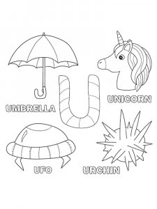 Letter U Coloring Pages Of Alphabet 5