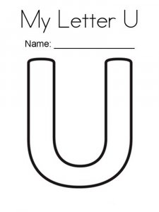 Letter U Coloring Pages Of Alphabet 9