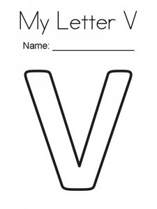 Letter V Coloring Pages Of Alphabet 12