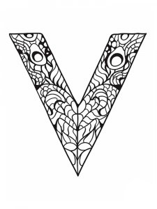 Letter V Coloring Pages Of Alphabet 15