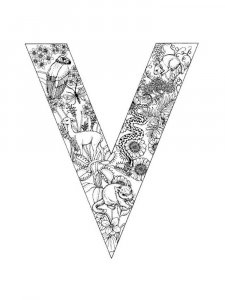 Letter V Coloring Pages Of Alphabet 6