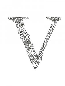 Letter V Coloring Pages Of Alphabet 7