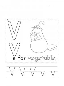 Letter V Coloring Pages Of Alphabet 8