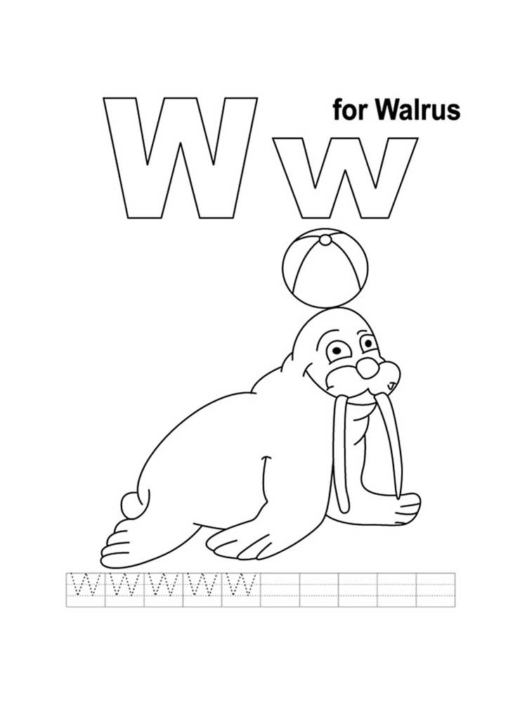 letter w coloring pages download and print letter w coloring pages