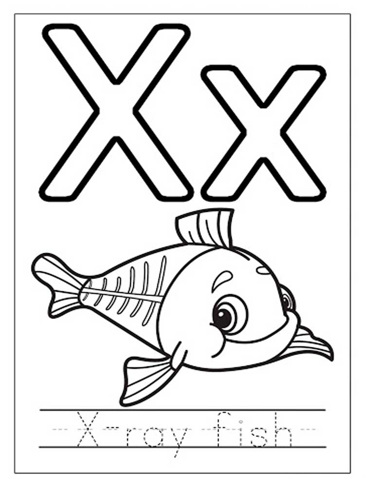 Letter X Coloring Pages