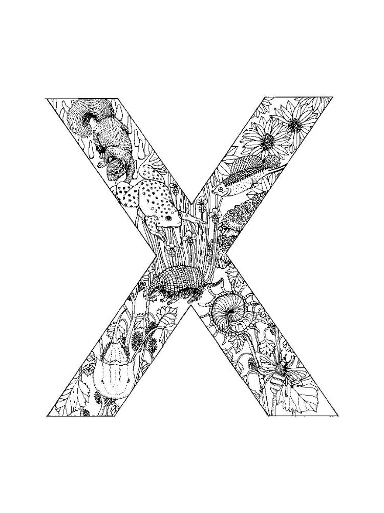 Letter X Coloring Pages