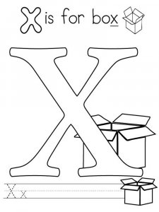 Letter X Coloring Pages Of Alphabet 1